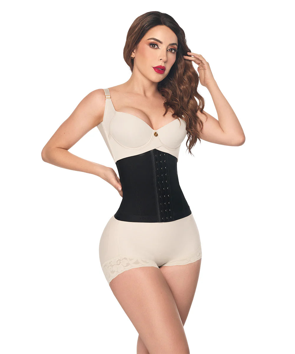 Faja Cinturilla tipo Corset, Negra (Ref. O-064)