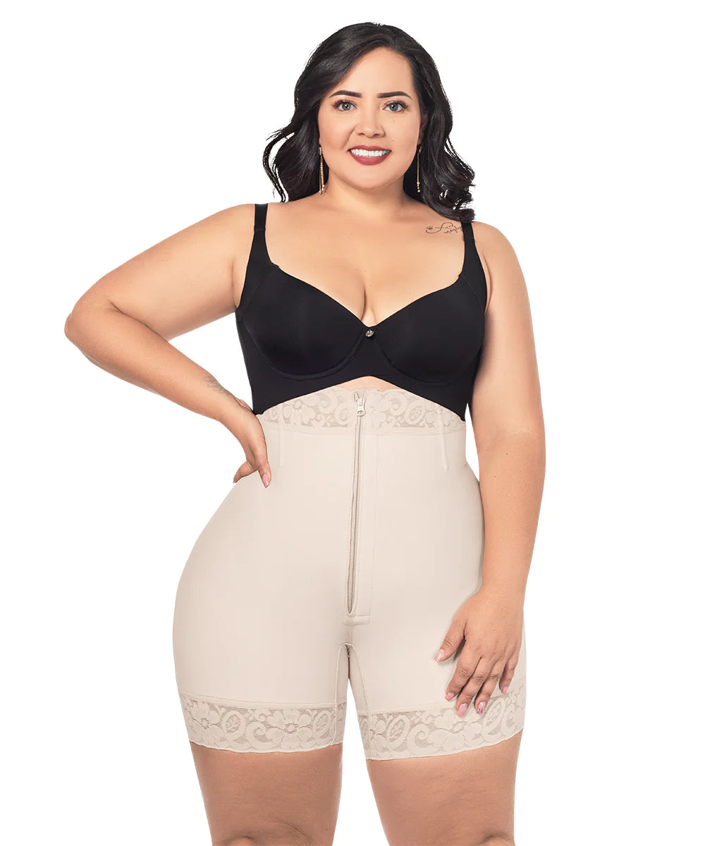 Faja Short Alto Beige, Levanta Glúteo (Ref. O-070)