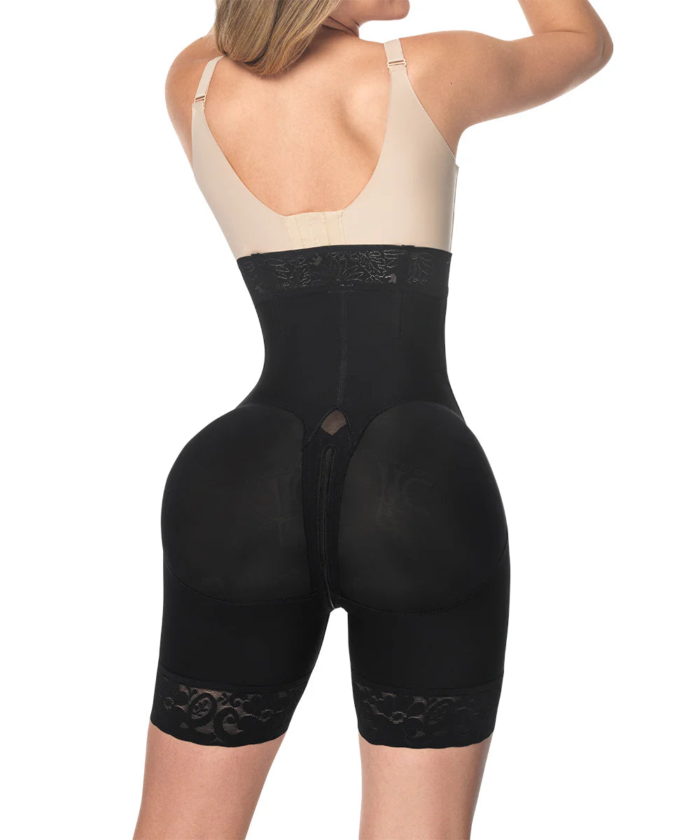 Faja Short Levanta Glúteos de Broches, Reloj de Arena (Ref. O-077)