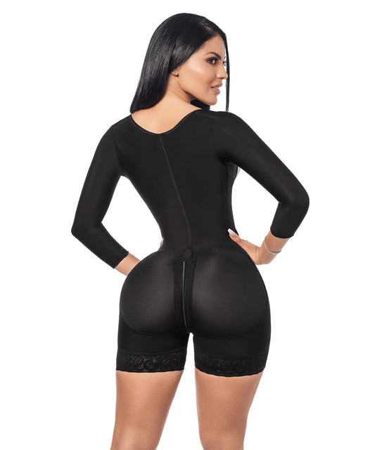 Faja Media Pierna, Reloj de Arena, con Mangas (Ref O-215)