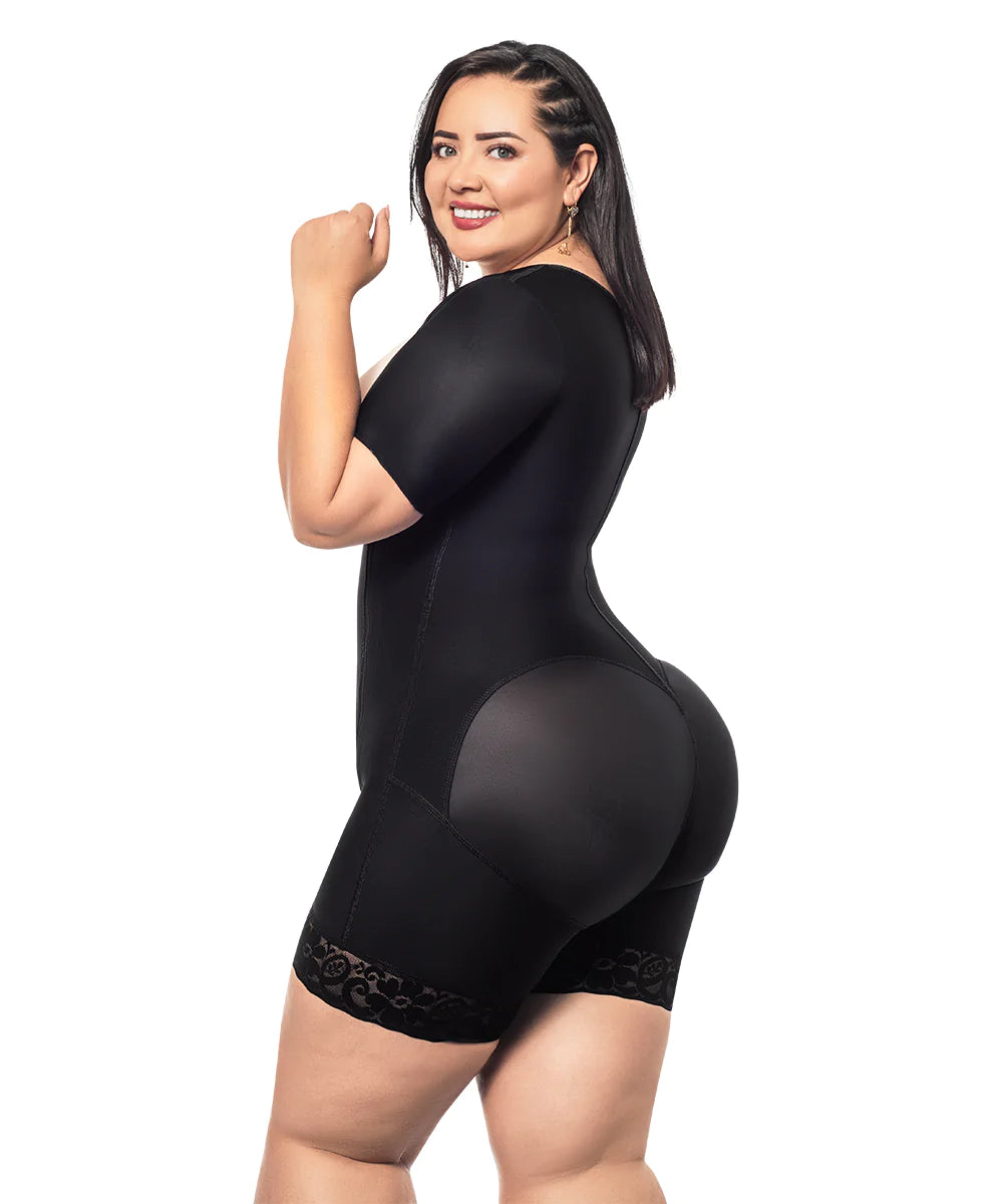 Faja Media Pierna, Mangas, Negra (Ref. O-017)