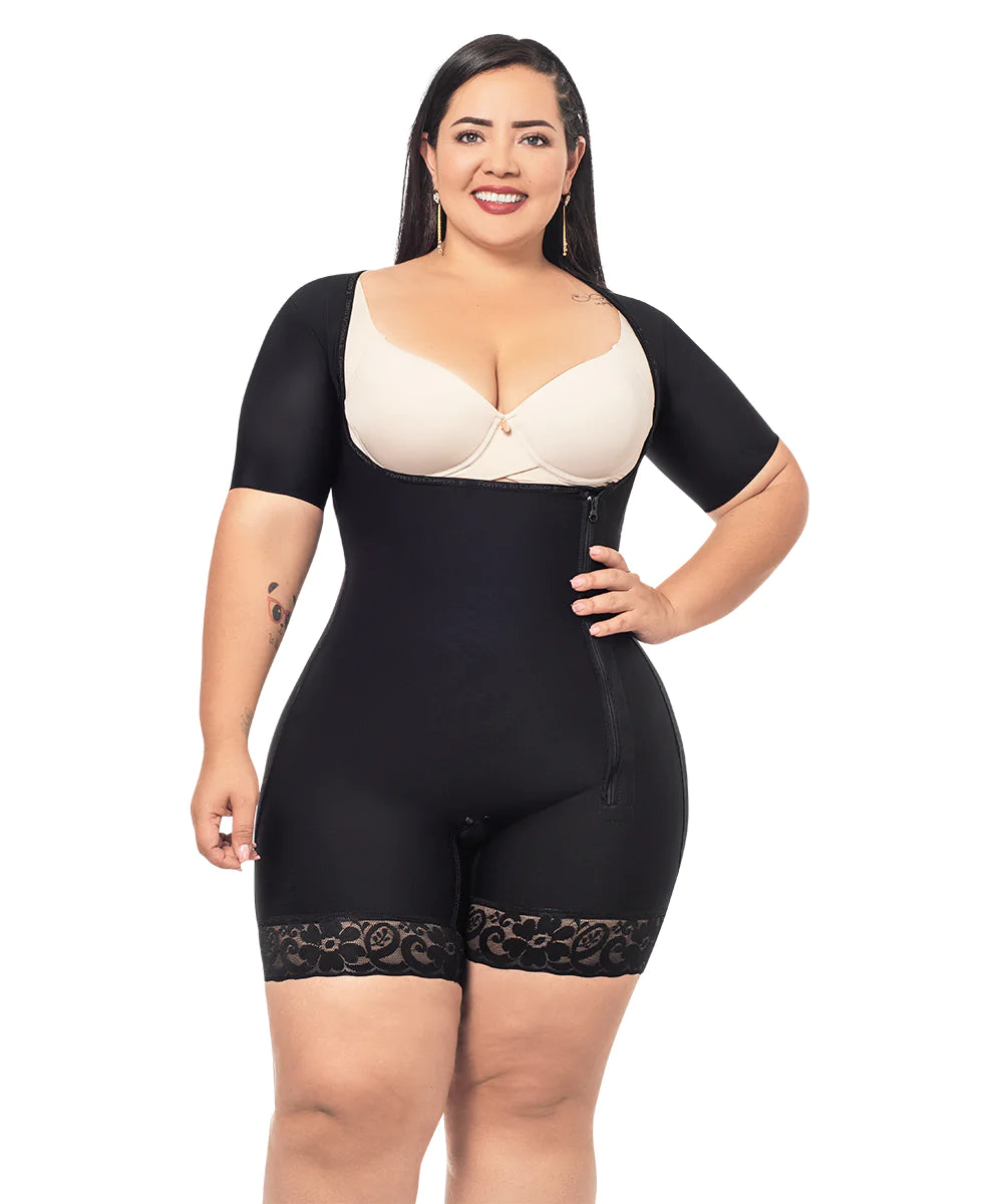 Faja Media Pierna, Mangas, Negra (Ref. O-017)