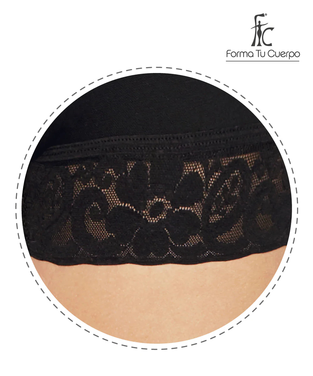 Faja Media Pierna, Mangas, Negra (Ref. O-017)