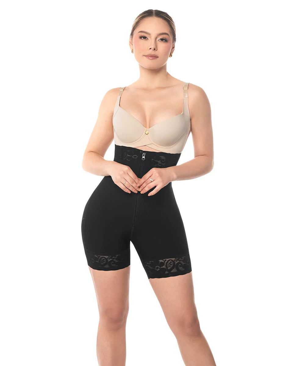 Faja Short Alto Levanta Gluteo, Negro (Ref. O-071)