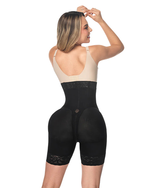 Faja Short Levanta Glúteos de Broches, Reloj de Arena (Ref. O-077)