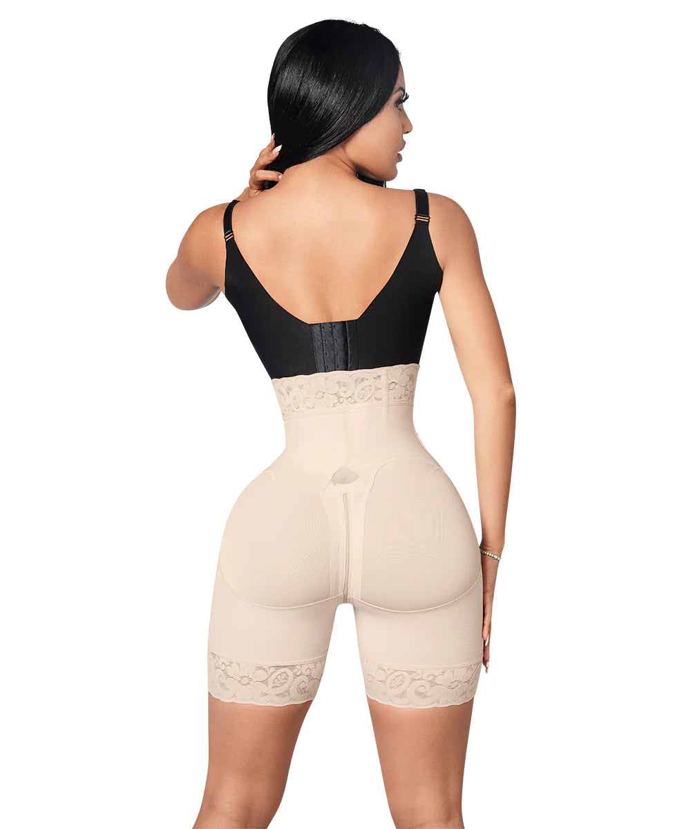 Faja Short Levanta Glúteos de Broches, Reloj de Arena (Ref. O-076)