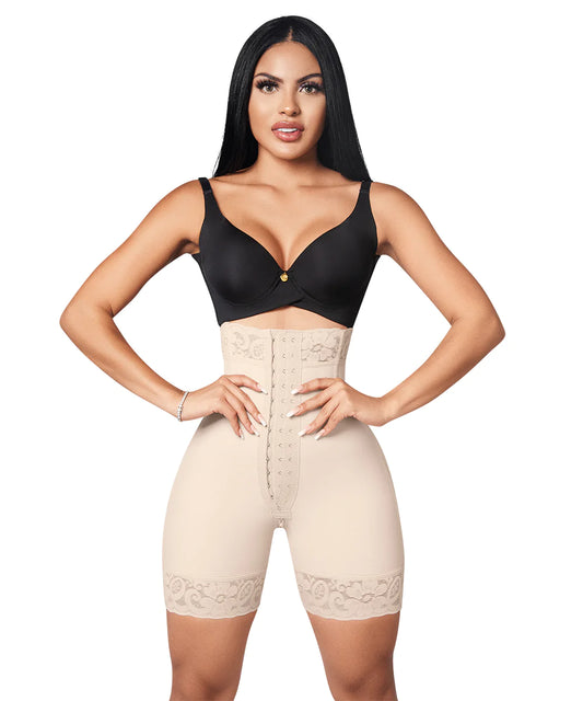 Faja Short Levanta Glúteos de Broches, Reloj de Arena (Ref. O-076)