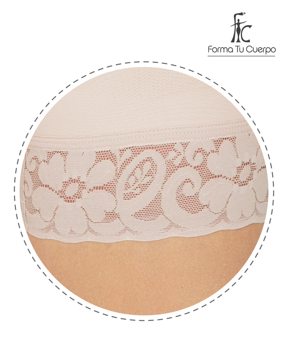 Faja Rodilla Reloj de Arena con Mangas, Gafete central (Ref. O-025 )